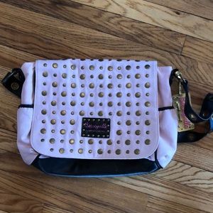 Betsey Johnson pink diaper bag NWOT